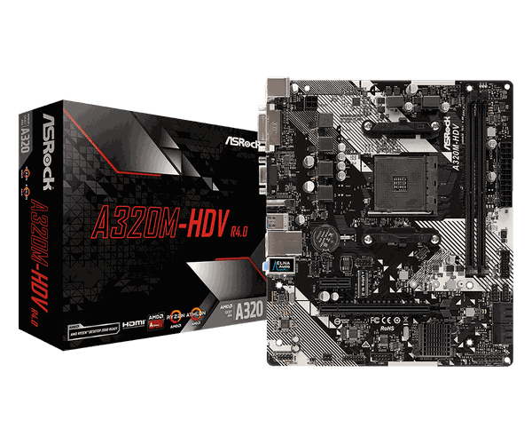 Main Asrock A320M-HDV R4.0 (Chipset AMD A320/ Socket AM4/ VGA onboard)