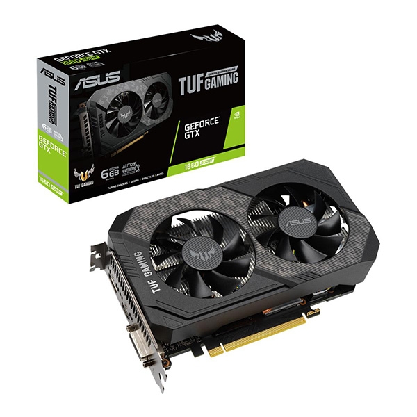 VGA ASUS TUF GTX 1660 Super-6G GAMING (6GB GDDR6, 192-bit, DVI+HDMI+DP, 1x8-pin)