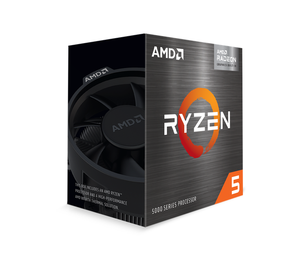 CPU AMD Ryzen 5 5600G, with Wraith Stealth cooler/ 3.9 GHz (4.4 GHz with boost) / 19MB / 6 cores 12 threads / Radeon Graphics / 65W / Socket AM4