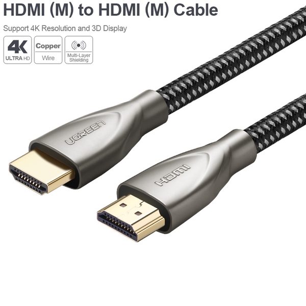 Cáp HDMI 2.0 Ugreen sợi carbon dài 8m 50111