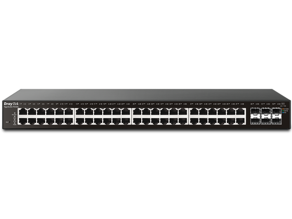 Thiết bị chia mạng DrayTek VigorSwitch G2540xs Switch 54 cổng (6 cổng 1/10Gigabit slot SFP+) Layer2+ Managed Gigabit