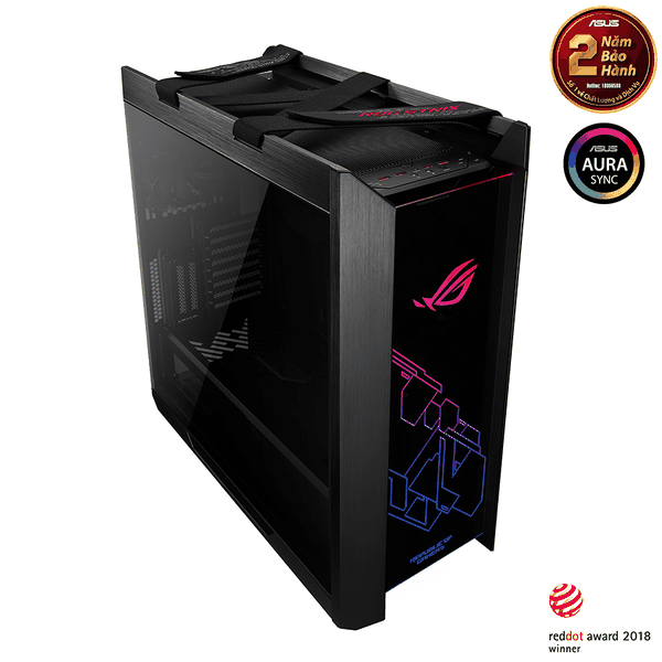 Vỏ Case Asus ROG Strix Helios GX601 Tempered Glass Gaming (Mid Tower/Màu Đen/Led RGB)