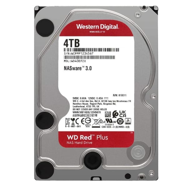 HDD WD Red Plus 4TB 3.5 inch SATA III 256MB Cache 5400RPM WD40EFPX