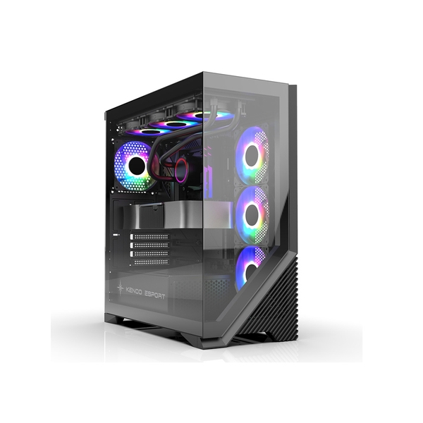 Vỏ Case Máy Tính KENOO ESPORT FK800 (Case Bể Cá, Màu Đen, ATX)