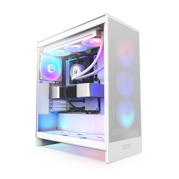 Vỏ Case NZXT H7 Flow RGB (2024) trắng 3 FAN