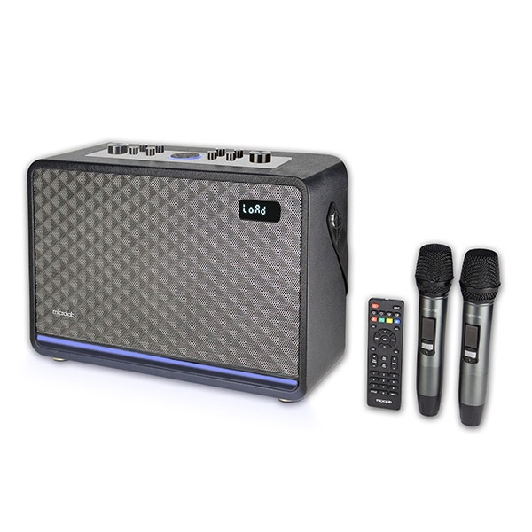 Loa không dây Bluetooth Microlab KTV200 Pro/ kèm 2 mic- Đen