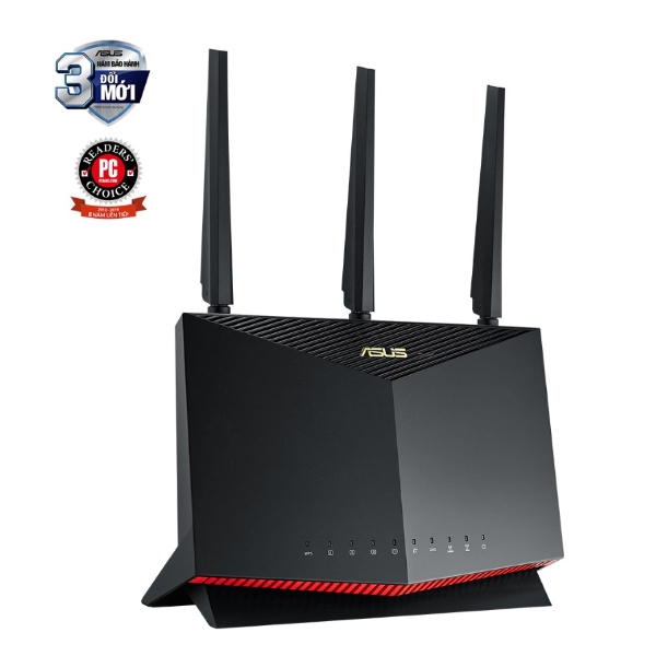 Bộ phát wifi 6 Asus RT-AX86U Pro (Chuẩn AX/ AX5700Mbps/ 3 Ăng-ten ngoài/ Wifi Mesh)