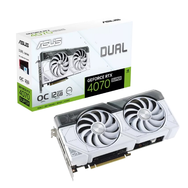 Card đồ họa Asus Dual GeForce RTX 4070 SUPER White OC Edition 12GB GDDR6X