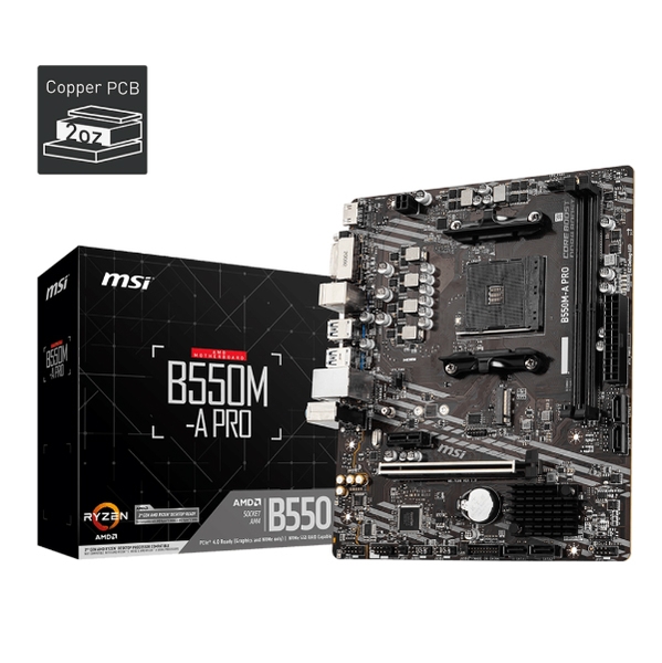 Mainboard MSI B550M-A PRO (AMD B550/ Socket AM4/ M-ATX/ 2 khe ram/ DDR4)