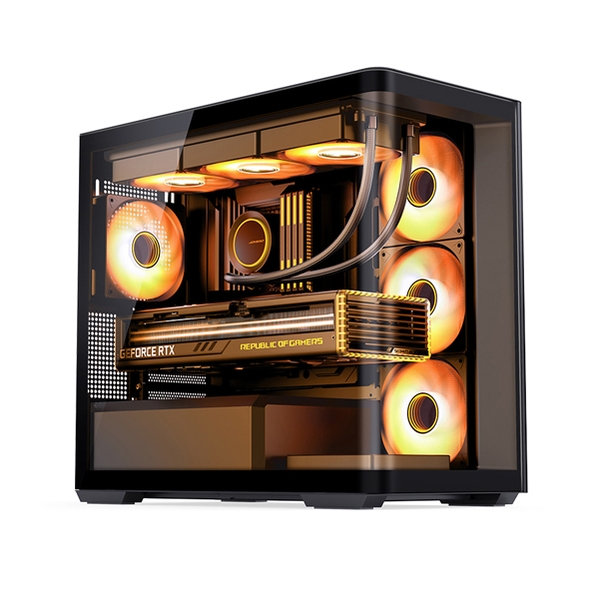 Vỏ máy tính Jonsbo D300 Black (Mid Tower/ M-ATX/ Đen)