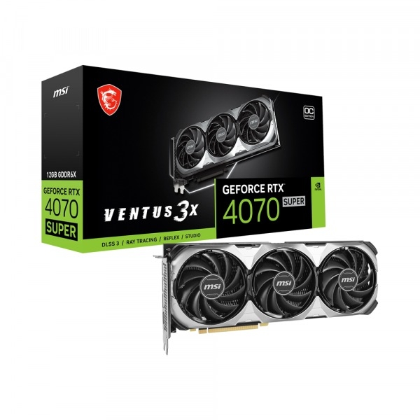 Card đồ họa MSI GeForce RTX 4070 SUPER 12G VENTUS 3X OC (GDDR6X/ 192 bit)