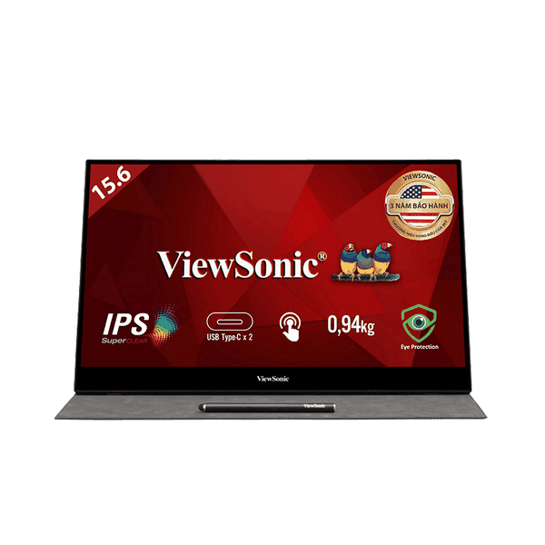 Màn hình cảm ứng di động ViewSonic TD1655 kích thước 15.6 inch, Full HD, IPS, USB 3.1 Type-C kép