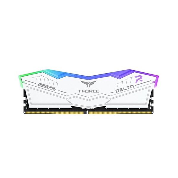 Ram desktop TeamGroup DELTA RGB White 16GB FF4D516G6000HC38A01 (DDR5/ 6000 Mhz/ Tản nhiệt/ Non-ECC)