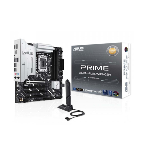 Mainboard Asus Prime Z890M-PLUS WIFI-CSM (Intel Z890/ Socket 1851/ M-ATX/ 4 khe ram/ DDR5/ 2.5 Gigabit LAN)