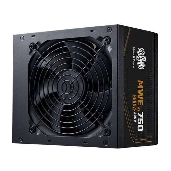 Nguồn máy tính Cooler Master MWE BRONZE V3 230V 750W A/EU Cable (80 Plus Bronze/ ATX/ Đen)