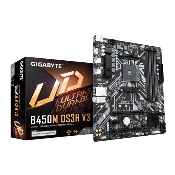 Mainboard Gigabyte B450M DS3H V3 (AMD B450/ Socket AM4/ M-ATX/ 4 khe ram/ DDR4)