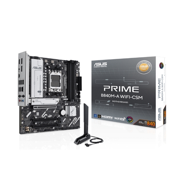 Mainboard Asus Prime B840M-A WIFI-CSM (AMD B840/ Socket AM5/ M-ATX/ 4 khe ram/ DDR5/ 2.5 Gigabit LAN)