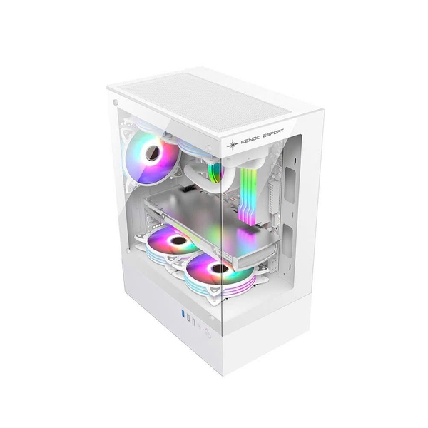 Vỏ máy tính KENOO ESPORT MK100 - Màu Trắng (Mini Tower/ M-ATX/ Trắng)