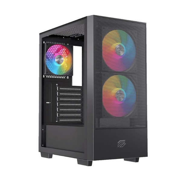 Vỏ máy tính EINAREX P100 RGB Black (Mid Tower/ ATX/ Đen)