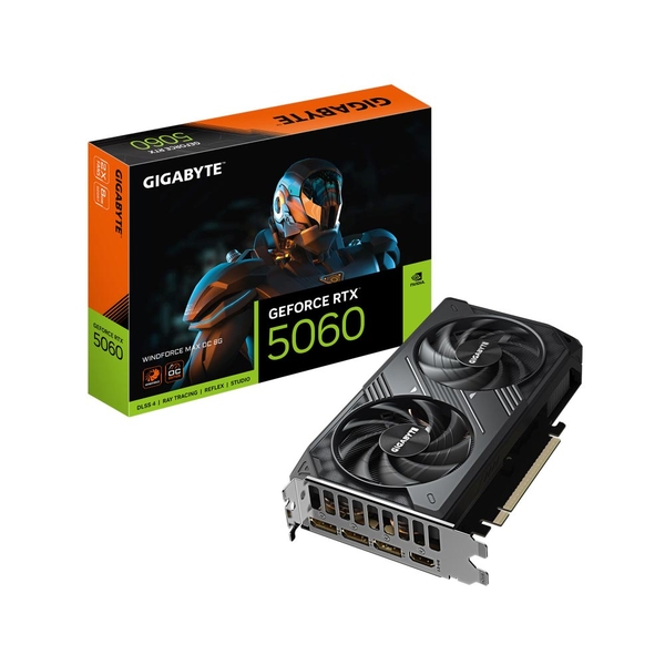 Card đồ họa Gigabyte GeForce RTX 5060 WINDFORCE MAX OC 8G GDDR7 (N5060WF2MAX OC-8GD)