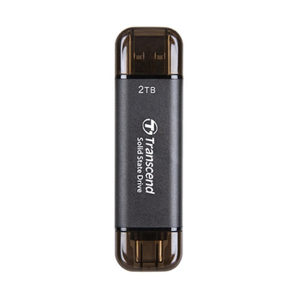 Ổ cứng di động SSD Transcend 2Tb TS2TESD310C (Type-C và USB3.2/ 1050Mb/s/ 950Mb/s/ Đen)
