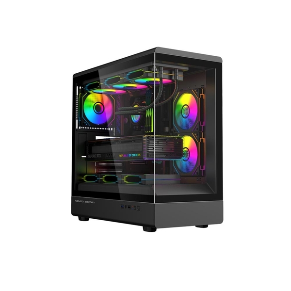 Vỏ máy tính KENOO ESPORT AK420 - Màu Đen (Mid Tower/ ATX/ Đen)