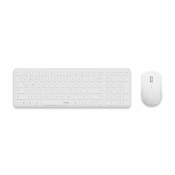 Bộ Bàn phím & Chuột không dây Rapoo 9350S trắng