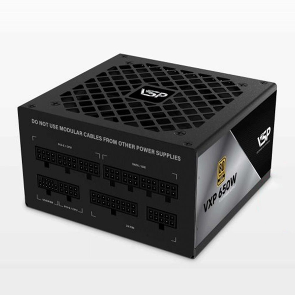 Nguồn máy tính VSP VXP 650W SGVN Gold 230V (80 Plus Gold/ Full-Modular/ ATX/ Đen)