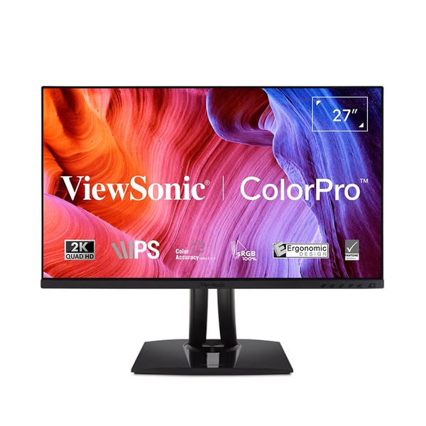 Màn hình ViewSonic VP2756-2K thiết kế đồ họa 27 inch, Đạt chứng nhận Pantone, delta E <2, 100%sRGB, sạc 60W