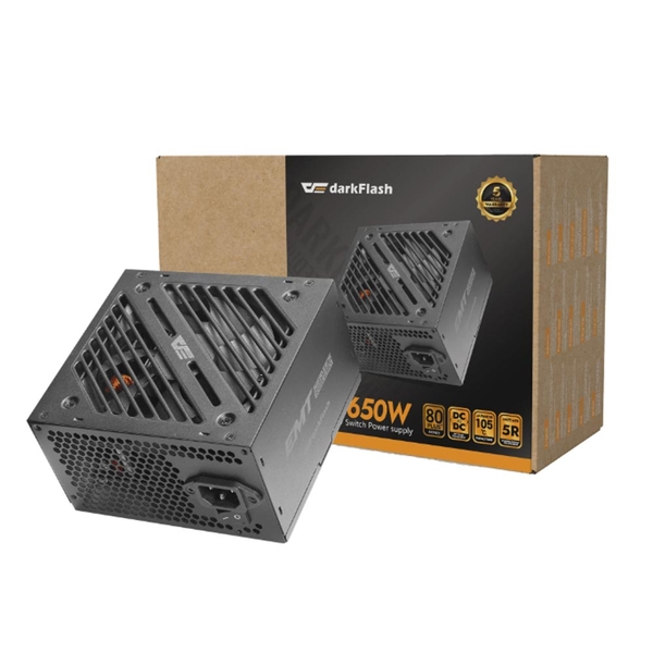 Nguồn máy tính DarkFlash EMT650 (650W/ 80 Plus Bronze/ ATX/ Đen)