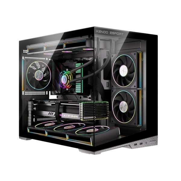 Vỏ máy tính KENOO ESPORT MCK600 - Màu Đen (Mini Tower/ M-ATX)