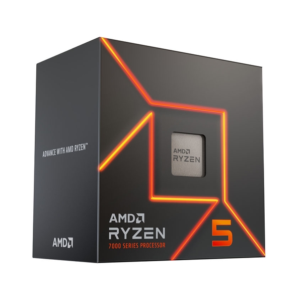 CPU AMD Ryzen 5 7600 (3.8 GHz Upto 5.1GHz / 38MB / 6 Cores, 12 Threads / 65W / Socket AM5)