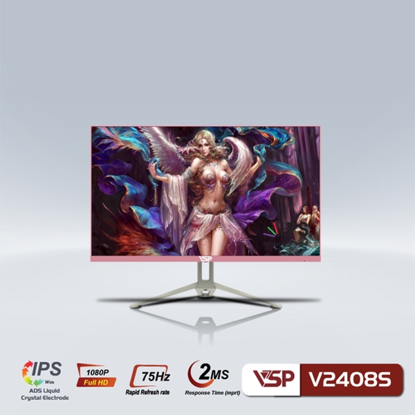 Màn hình LCD 24” VSP V2408S FHD 100Hz hồng