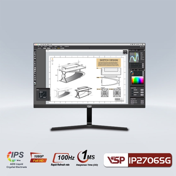 Màn hình VSP IP2706SG (27 inch/FHD/IPS/100Hz/1ms)