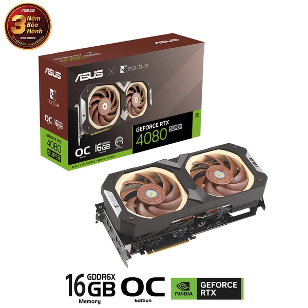 Card màn hình Asus RTX 4080 SUPER-O16G-NOCTUA