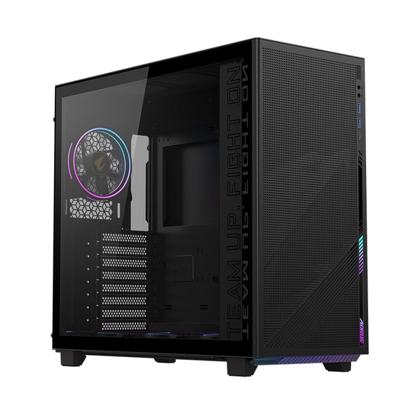 Vỏ Case Gigabyte AORUS C400 GLASS (ATX/Màu đen/kèm 4 quạt ARGB)