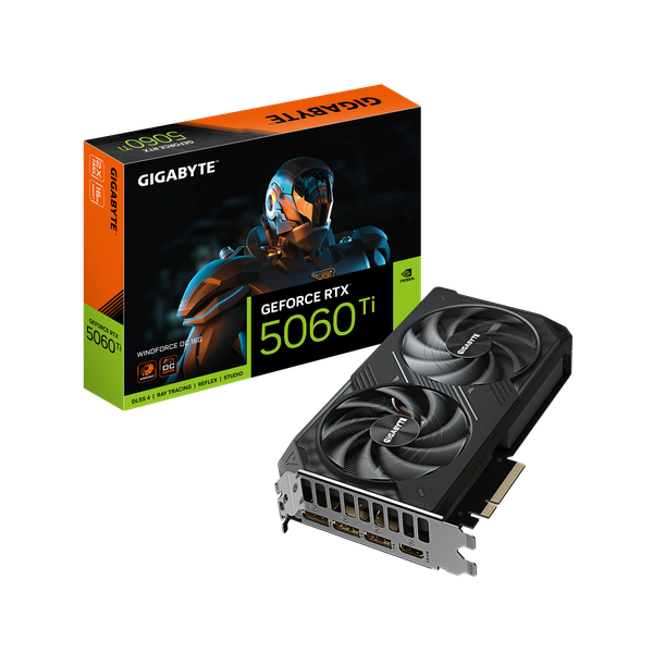 Card màn hình Gigabyte RTX 5060 Ti WINDFORCE OC 16GD (GV-N506TWF2OC-16GD)