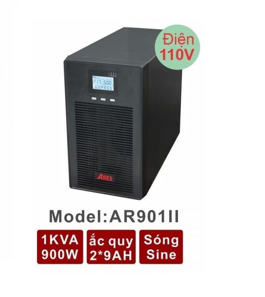 Bộ lưu điện Ares UPS AR901II 110V – 1KVA (900W) ONLINE