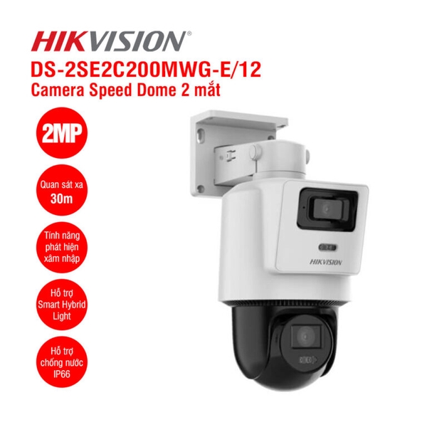 Camera IP Speed dome 2MP Hikvision DS-2SE2C200MWG-E/12