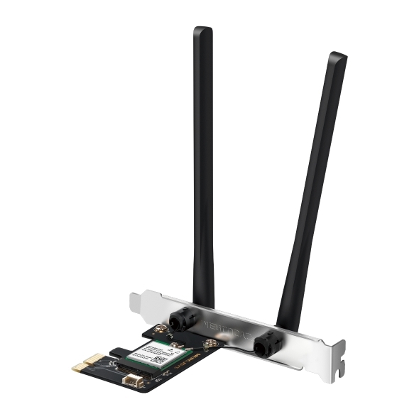 Cạc mạng không dây Mercusys PCI-E MA80XE (Chuẩn AX/ AX3000Mbps/ 2 Ăng-ten ngoài/ Bluetooth)