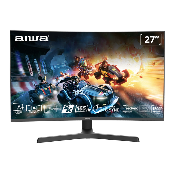 Màn hình máy tính Aiwa MZ270G-Y | 27 inch 2K| VA| 165HZ | DP+ 2 HDMI | Loa | - Thương hiệu Nhật Bản