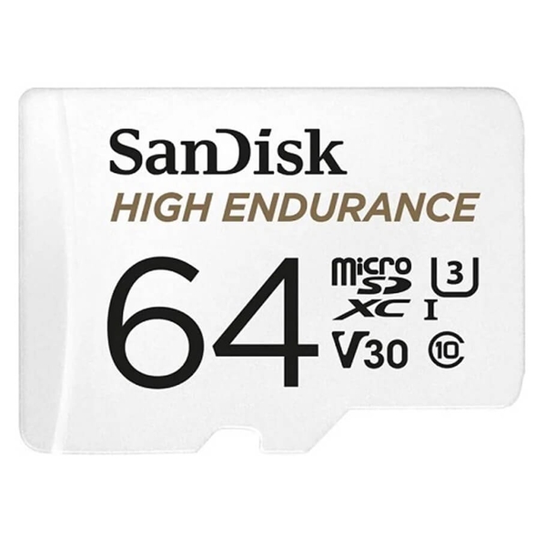 Thẻ nhớ SanDisk 64Gb High Endurance microSDXC™, UHS-I, C10, U3, V30, 100MB/s R, 40MB/s W, 5000Hrs, SD adaptor	SDSQQNR-064G-GN6IA