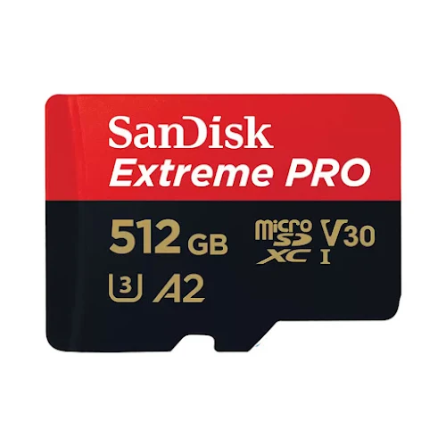 Thẻ nhớ SanDisk 512GB Extreme Pro microSDXC, V30, U3, C10, A2, UHS-I, 200MB/s R, 140MB/s W, 4x6, SD adaptor.