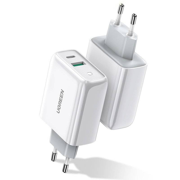 Củ sạc USB A và type C màu trắng Ugreen 60468 36W