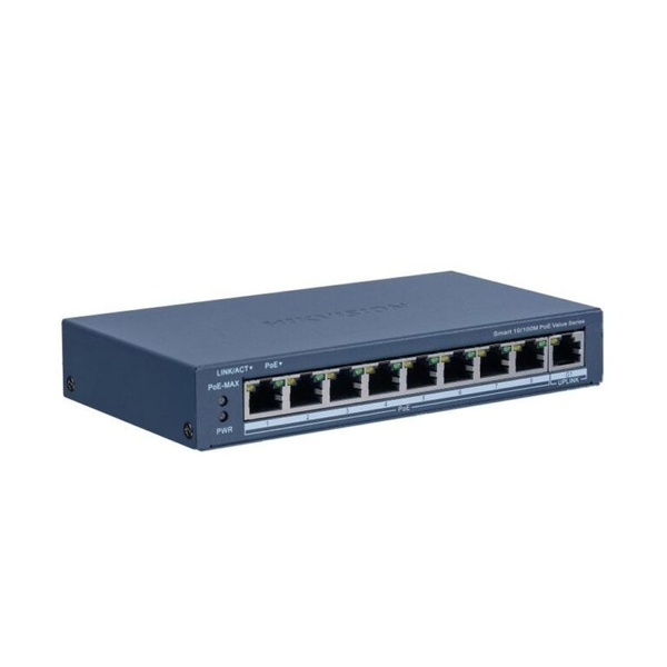 Switch mạng thông minh 8 cổng PoE HIKVISION DS-3E1309P-EI/M ( 8 cổng PoE RJ45 100Mbps, 1 cổng RJ45 Gigabit)