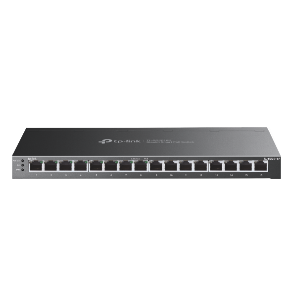 Thiết bị chuyển mạch 16-Port Gigabit Smart với 8-Port PoE+TP-Link TL-SG2016P