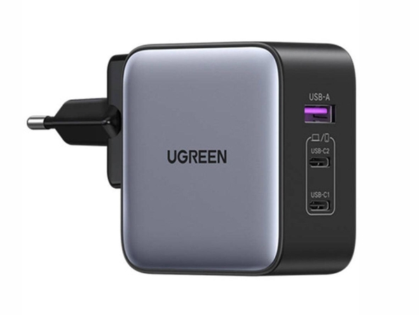 Củ sạc nhanh 65W GaN 3 cổng USB Type-C x2 USB Type-A x1 Hỗ trợ QC4+, PD3.0.. Ugreen 90409 cao cấp