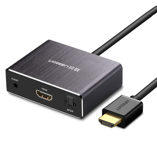 Cổng chuyển đổi HDMI ra HDMI hỗ trợ cổng âm thanh 3.5 và Cổng quang học  5.1 SPDIF Ugreen  40281