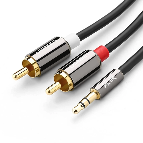 Cáp Audio 3,5mm ra 2 đầu RCA dài 3m Ugreen 10590