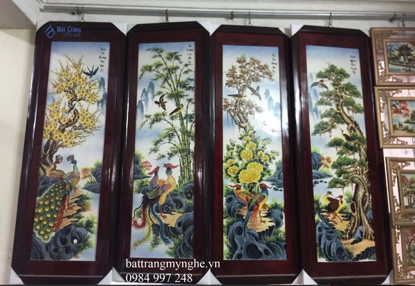 Ý nghĩa và cách treo tranh tứ quý Tùng Cúc Trúc Mai